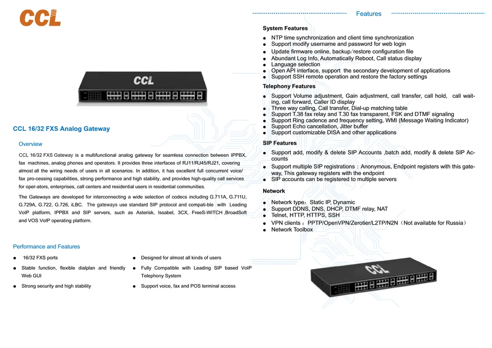 FXS Gateway-16 Ports (For normal SLT Telephones), FXS Gateway-16 Ports (For normal SLT Telephones)  