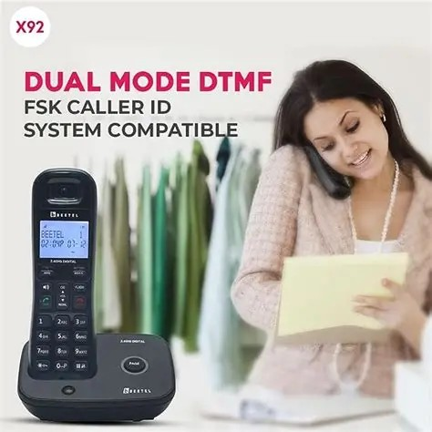 Beetel X92 , Beetel X92 2.4Ghz Cordless Landline Phone,Dual Mode DTMF/FSK,1 Line 7 Segment LCD Display  