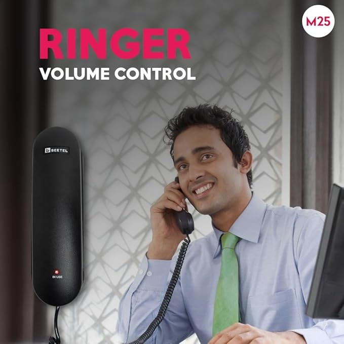 Beetel  M25 , Beetel  M25 Ultra Compact Caller ID Slim Line Corded Landline Phone  